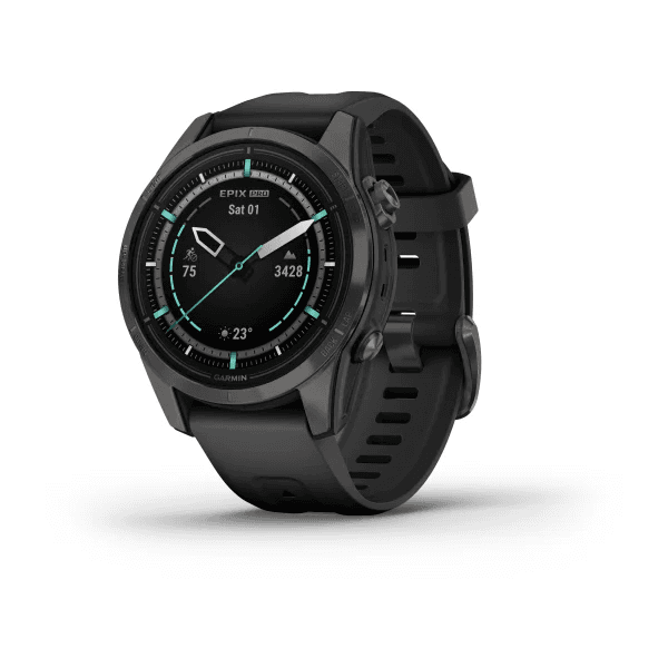 Epix Pro (Gen 2) – Sapphire Edition Carbon Gray DLC Titanium with Black Band 42mm
