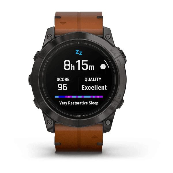 Epix Pro (Gen 2) – Sapphire Edition Carbon Grey DLC Titanium with Chestnut Leather Band — фото 8