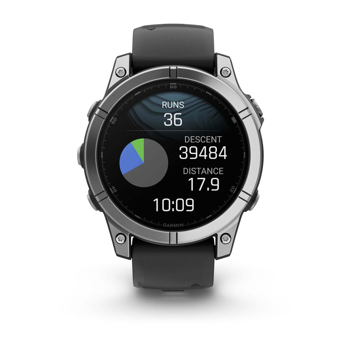 Fenix E – 47 mm, AMOLED Stainless Steel with Black Silicone Band — фото 6