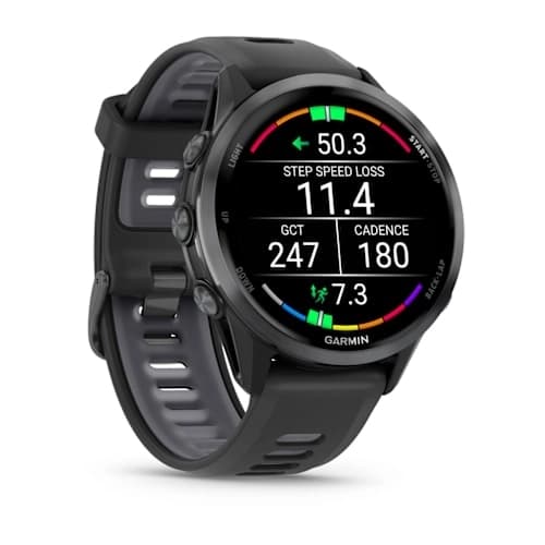 Forerunner 970 Carbon Grey DLC Titanium with Black Case and Black/Translucent Whitestone Band — фото 2