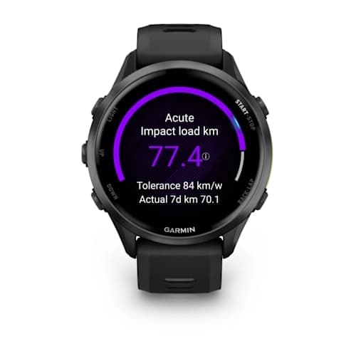 Forerunner 970 Carbon Grey DLC Titanium with Black Case and Black/Translucent Whitestone Band — фото 3