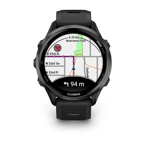 Forerunner 970 Carbon Grey DLC Titanium with Black Case and Black/Translucent Whitestone Band — фото 4