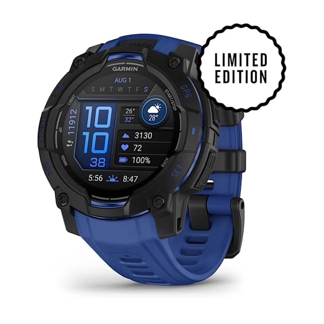 Instinct 3 – 45 mm, AMOLED Black with Bolt Blue/Black Band