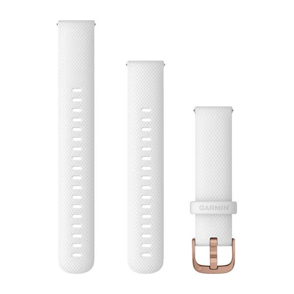 Quick Release Bands (18 mm) White with Rose Gold Hardware