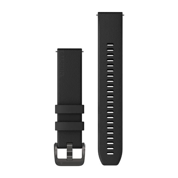 Quick Release Bands (20 mm) Black with Gunmetal Hardware