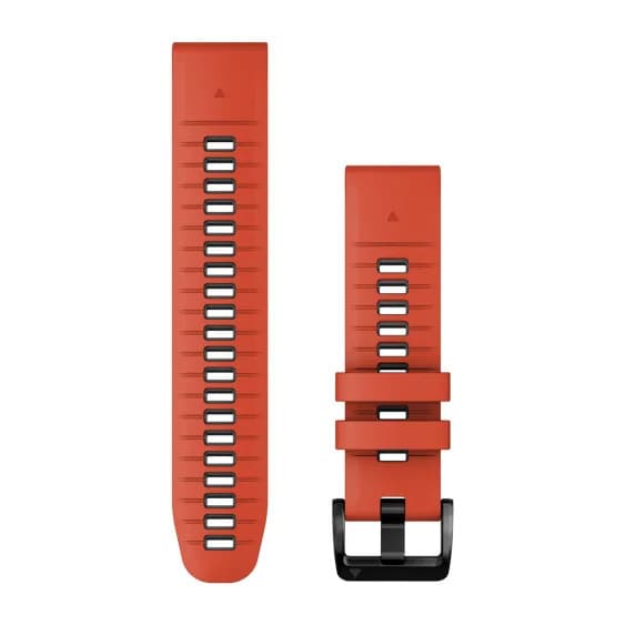 QuickFit 22 Watch Bands Flame Red/Graphite Silicone