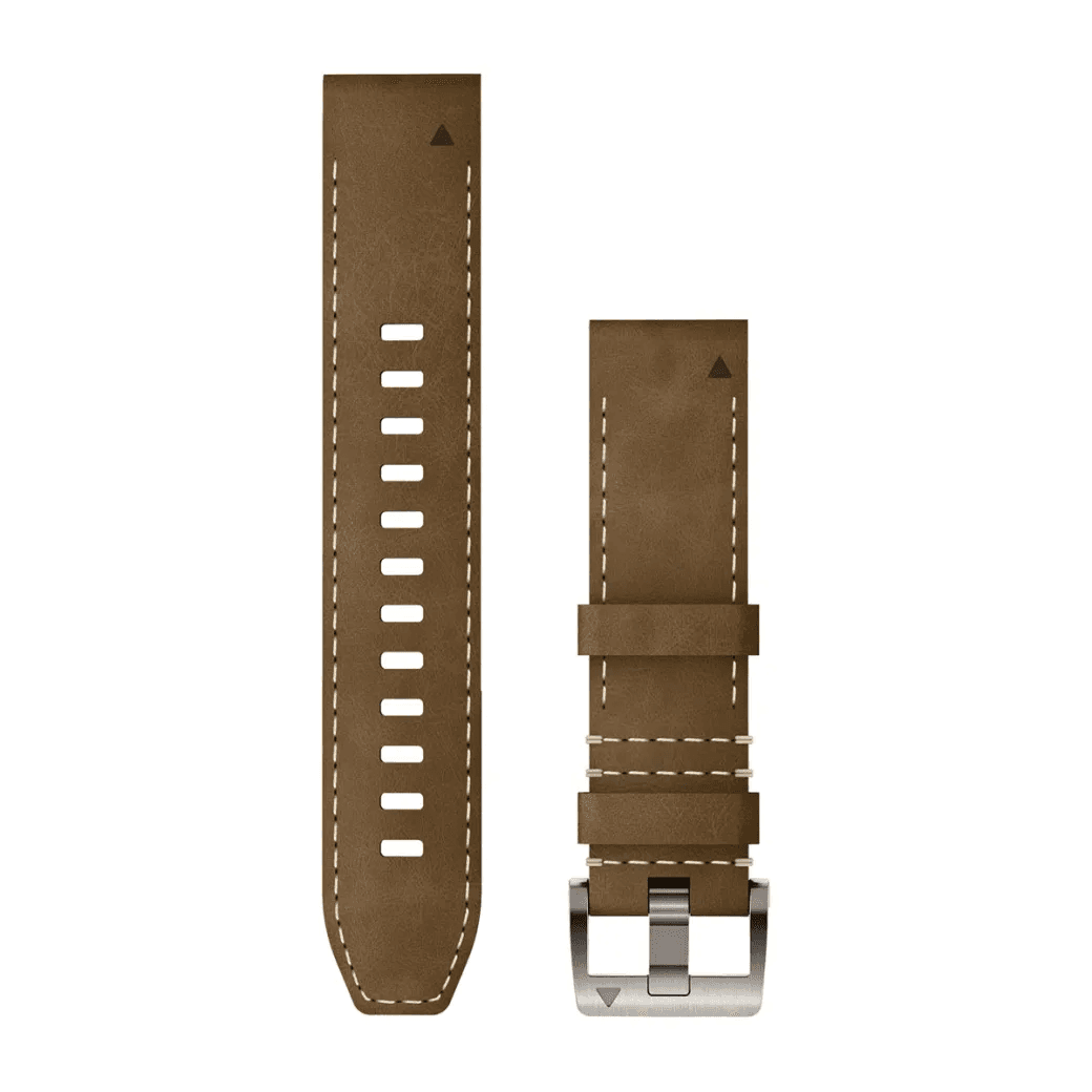 Quickfit 22 Watch Straps Leather/FKM hybrid strap, tundra/black