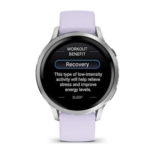 Venu 4 - 41 mm Silver with Periwinkle Silicone Band — фото 5