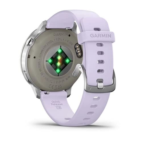 Venu 4 - 41 mm Silver with Periwinkle Silicone Band — фото 7