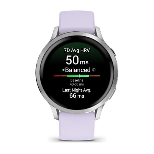 Venu 4 - 41 mm Silver with Periwinkle Silicone Band — фото 8