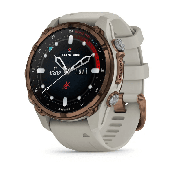 Descent Mk3i – 43 mm Bronze PVD Titanium with French Gray Silicone Band
