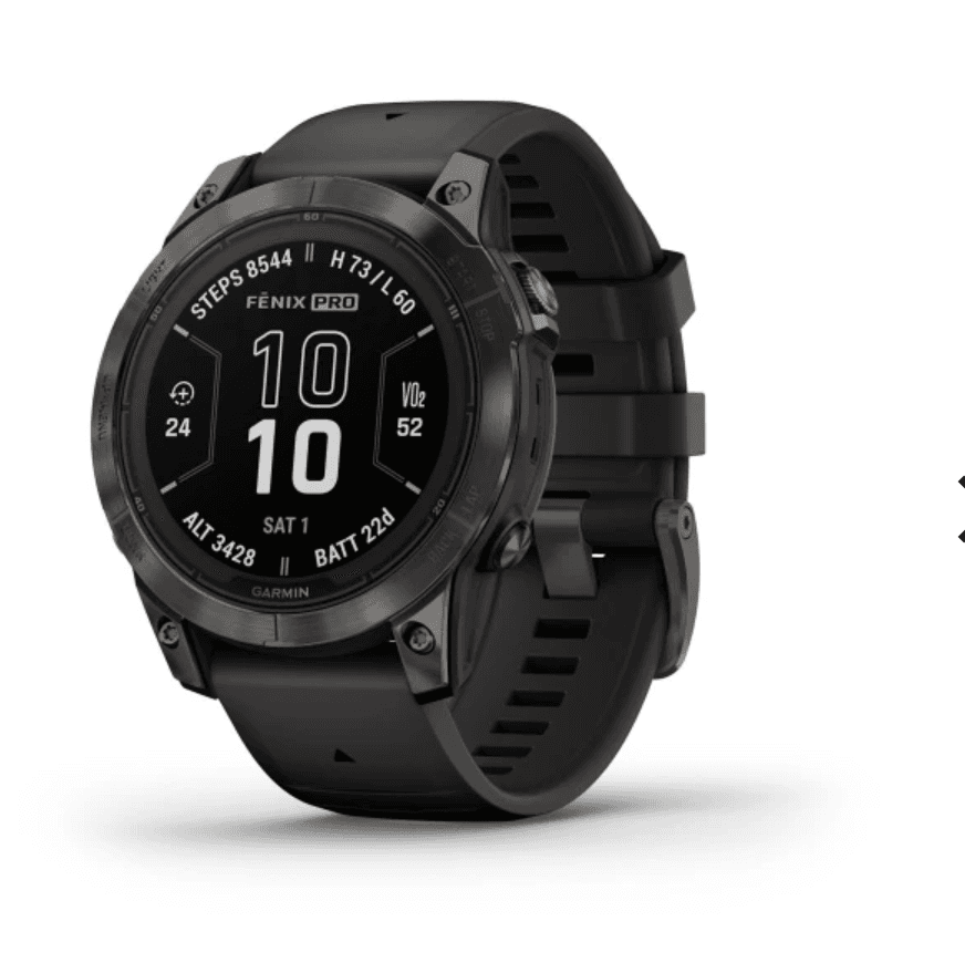 Fenix 7 Pro - Sapphire Solar Edition Carbon Gray DLC Titanium with Black Band