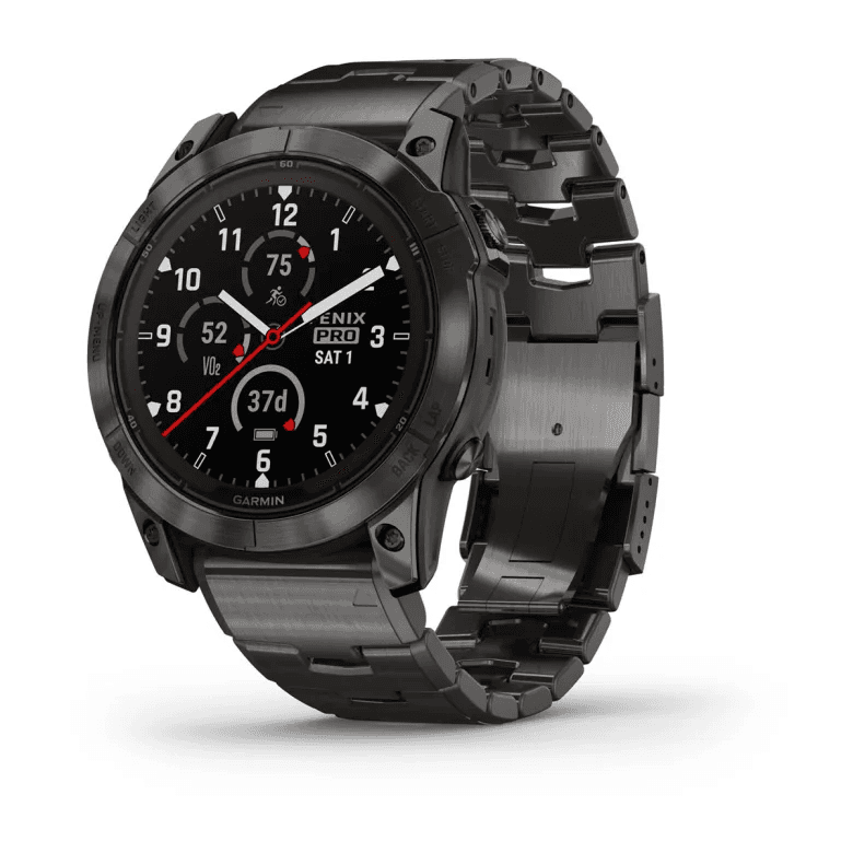 Fenix 7X Pro - Sapphire Solar Edition Carbon Gray DLC Titanium with Vented Titanium Bracelet