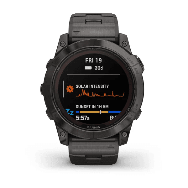 Fenix 7X Pro - Sapphire Solar Edition Carbon Gray DLC Titanium with Vented Titanium Bracelet — фото 2