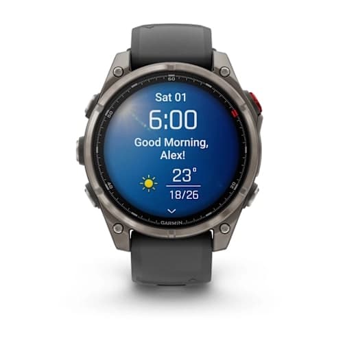 Fenix 8 Pro – 47 mm, AMOLED Sapphire, Titanium with Graphite/black silicone band — фото 8
