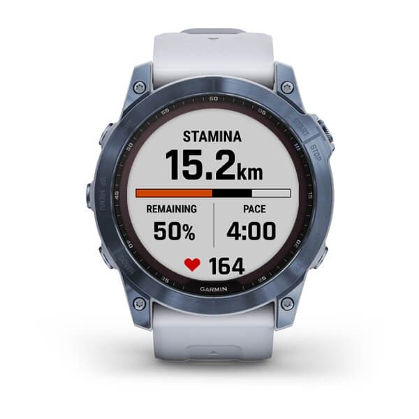 Fenix 7X Sapphire Solar Mineral Blue DLC Titanium with Whitestone Band — фото 6