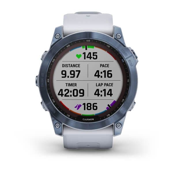 Fenix 7X Sapphire Solar Mineral Blue DLC Titanium with Whitestone Band — фото 9