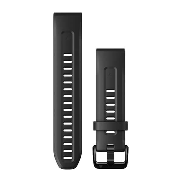 QuickFit 20 Watch Bands Black Silicone