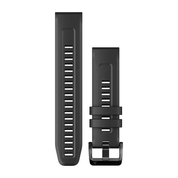 QuickFit 22 Watch Bands Black Silicone