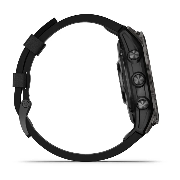 Epix Pro (Gen 2) – Sapphire Edition Carbon Grey DLC Titanium with Black Leather Band — фото 5