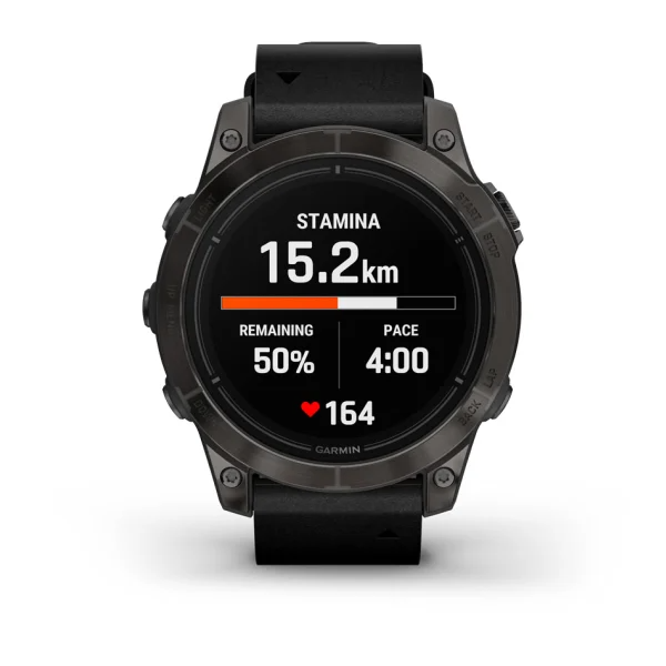 Epix Pro (Gen 2) – Sapphire Edition Carbon Grey DLC Titanium with Black Leather Band — фото 9