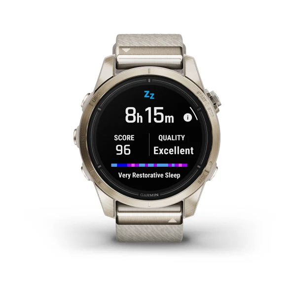 Epix Pro (Gen 2) – Sapphire Edition Soft Gold with Cream Heathered Nylon Band — фото 8