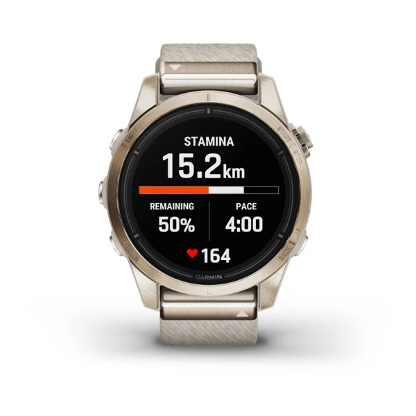 Epix Pro (Gen 2) – Sapphire Edition Soft Gold with Cream Heathered Nylon Band — фото 9
