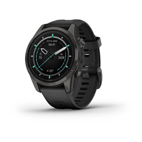 Epix Pro (Gen 2) – Sapphire Edition Carbon Gray DLC Titanium with Black Band 42mm