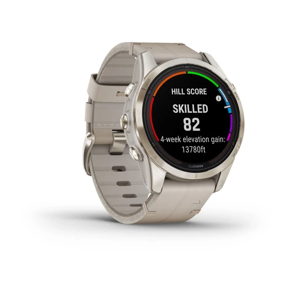 Fenix 7S Pro – Sapphire Solar Edition Soft Gold with Limestone Leather Band — фото 3