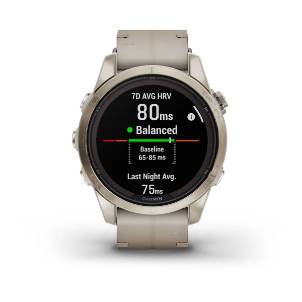 Fenix 7S Pro – Sapphire Solar Edition Soft Gold with Limestone Leather Band — фото 5
