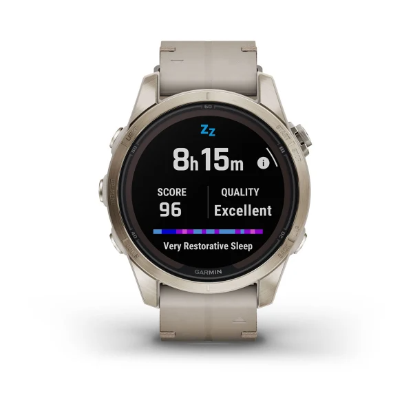 Fenix 7S Pro – Sapphire Solar Edition Soft Gold with Limestone Leather Band — фото 8