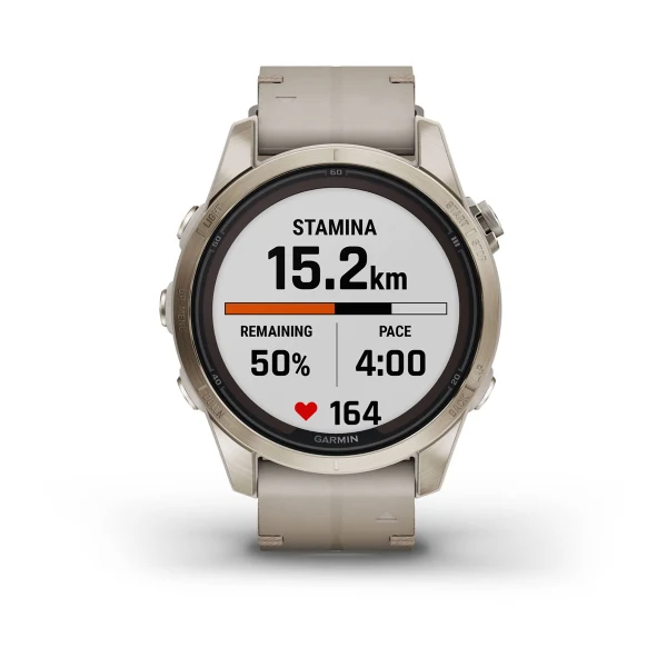 Fenix 7S Pro – Sapphire Solar Edition Soft Gold with Limestone Leather Band — фото 9