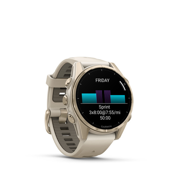 Fenix 8 – AMOLED Sapphire Soft Gold With Fog Gray/Dark 43 mm — фото 2