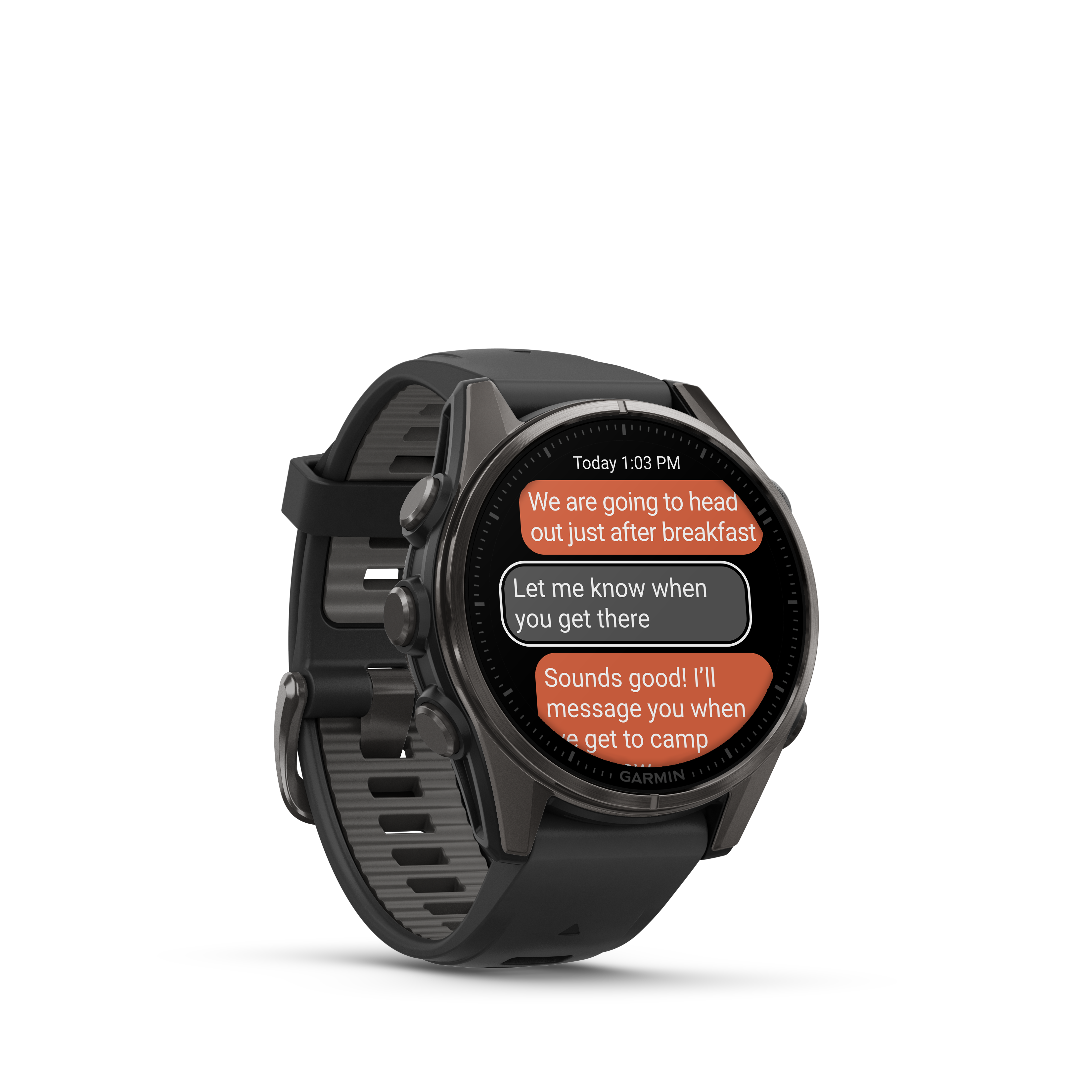 Fenix 8– AMOLED Sapphire Carbon Gray DLC Titanium With Black/Pebble Gray Silicone 43 mm — фото 6