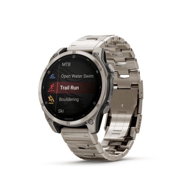 Fenix 8 – AMOLED Sapphire bare titanium, graphite with a titanium band, plus a graphite silicone band, 47 mm — фото 2