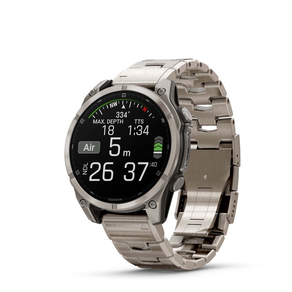 Fenix 8 – AMOLED Sapphire bare titanium, graphite with a titanium band, plus a graphite silicone band, 47 mm — фото 4