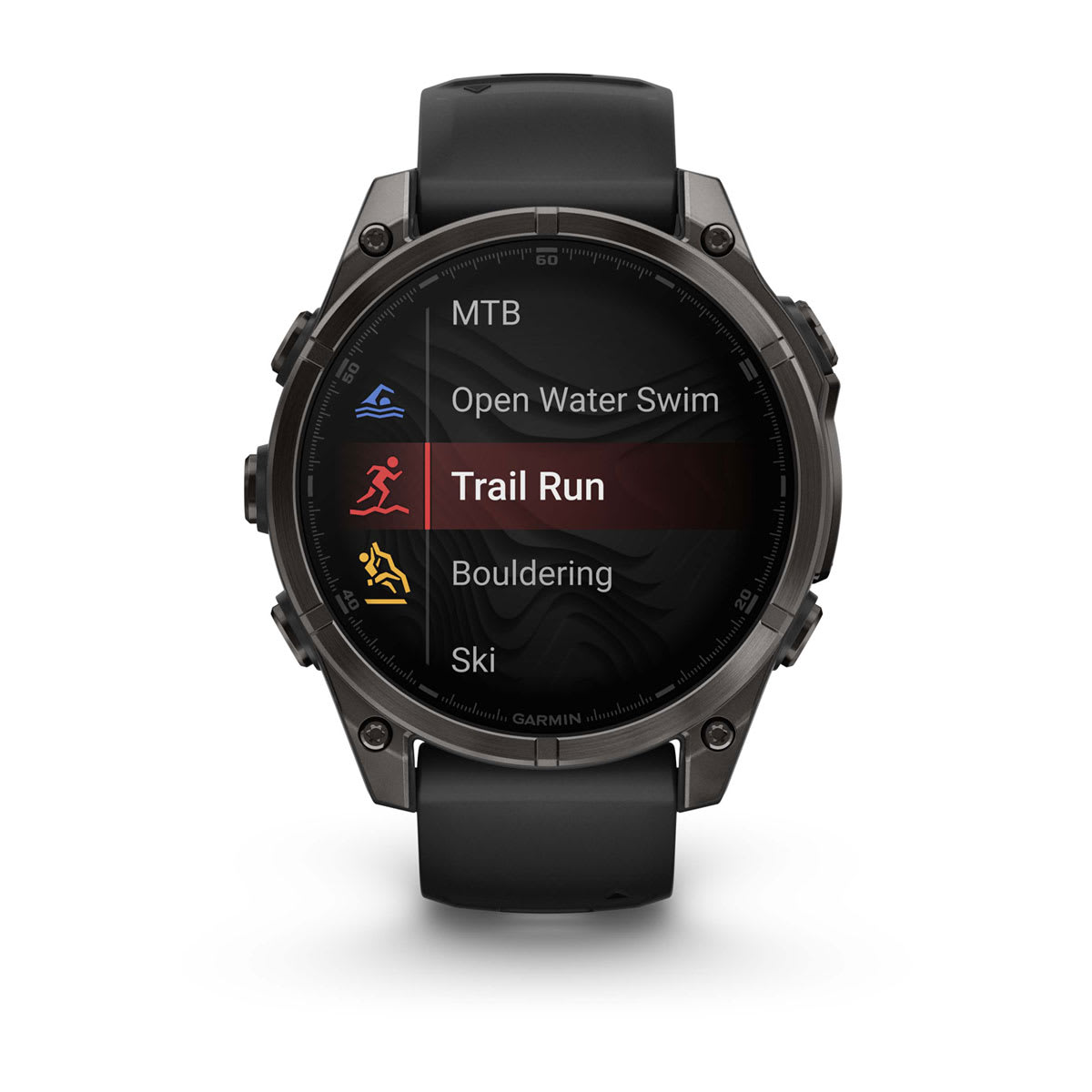 Fenix 8 - 47mm AMOLED Sapphire carbon gray DLC titanium with black/pebble gray silicone — фото 6