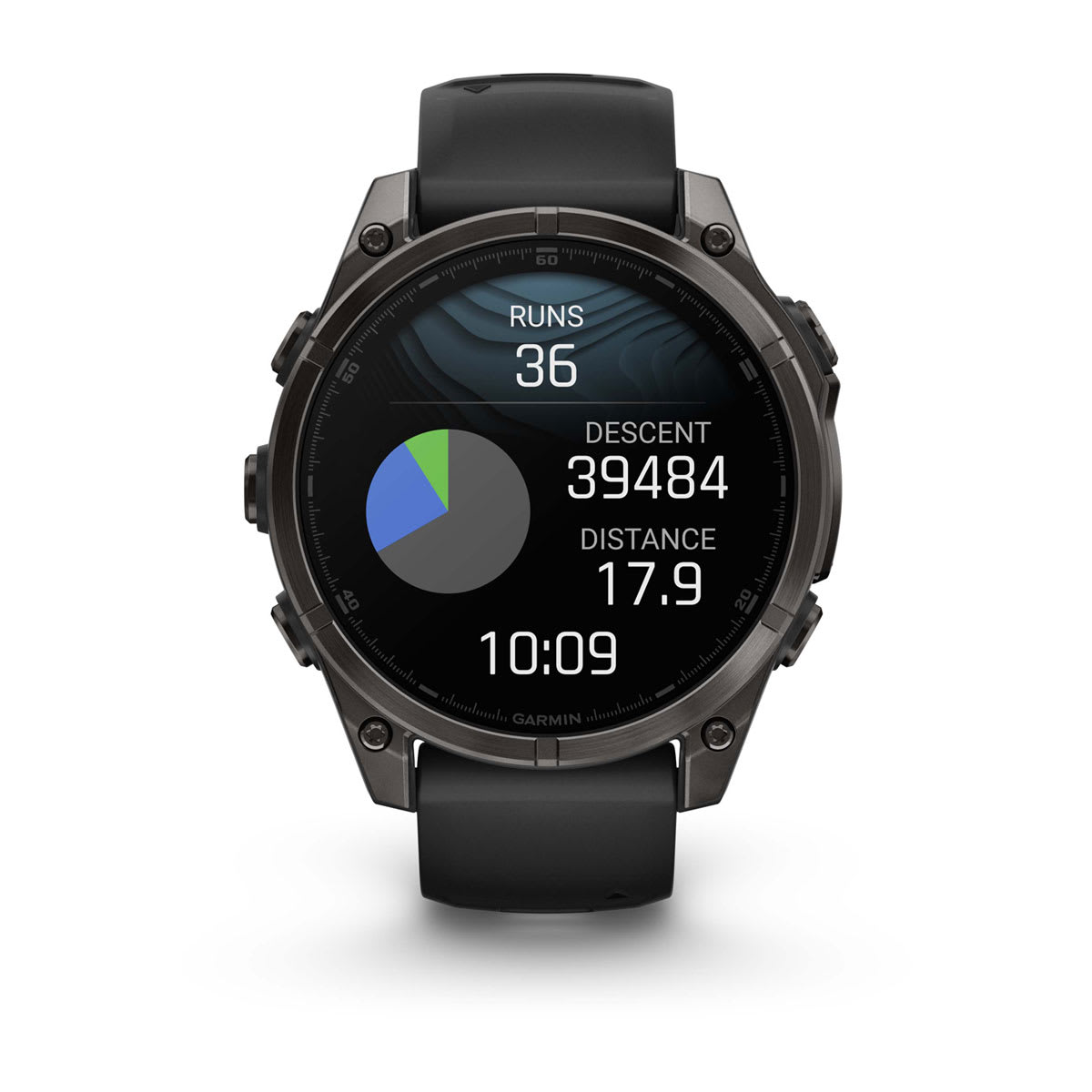 Fenix 8 - 47mm AMOLED Sapphire carbon gray DLC titanium with black/pebble gray silicone — фото 8