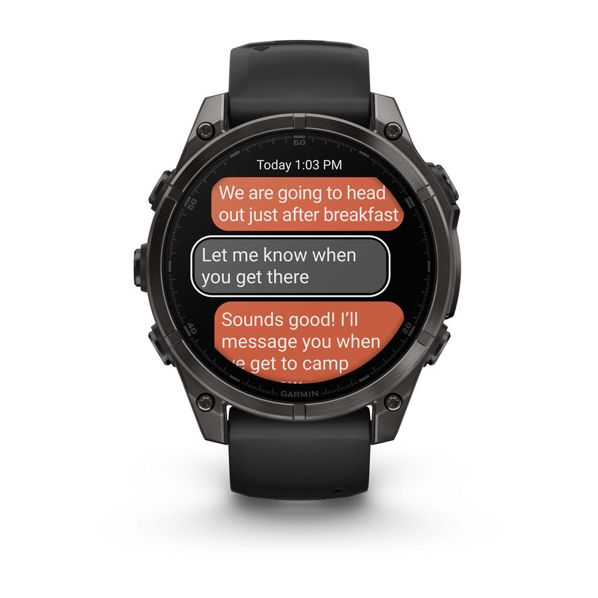 Fenix 8 - 47mm AMOLED Sapphire carbon gray DLC titanium with black/pebble gray silicone — фото 9