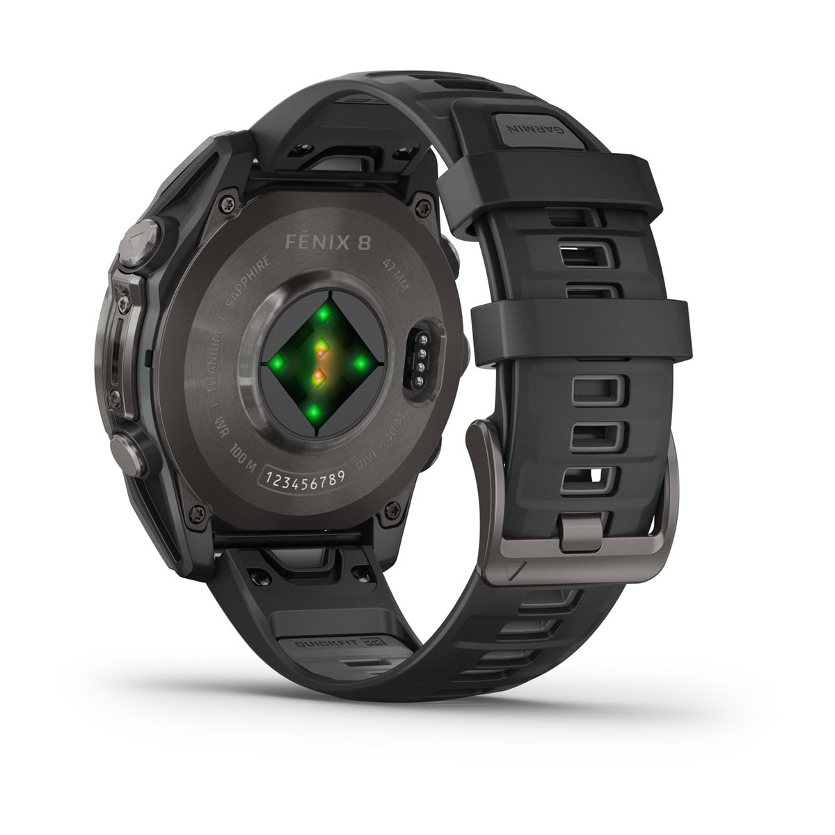 Fenix 8 - 47mm AMOLED Sapphire carbon gray DLC titanium with black/pebble gray silicone — фото 10