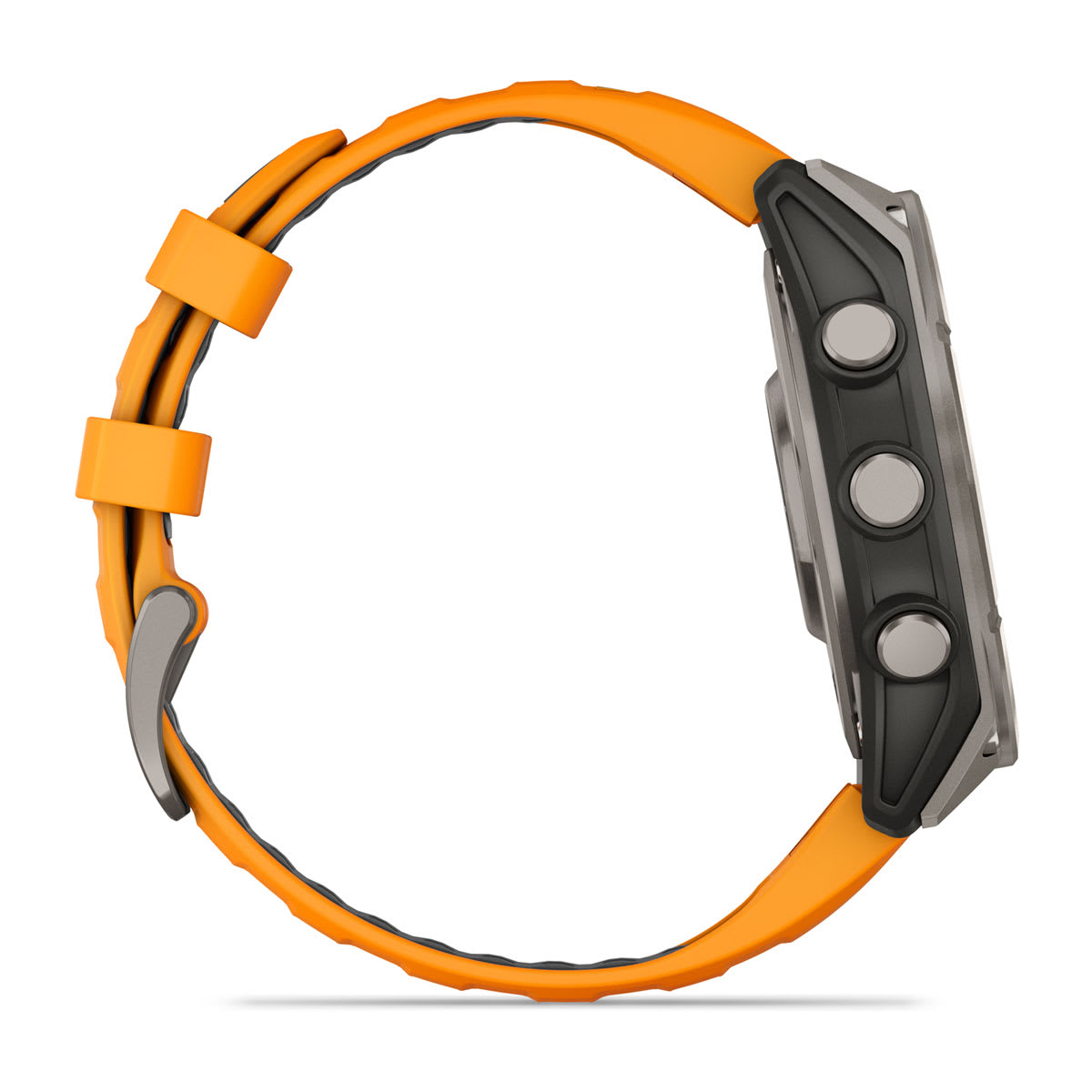 Fenix 8 – 47 mm, AMOLED Sapphire titanium with a spark orange/graphite silicone band — фото 4