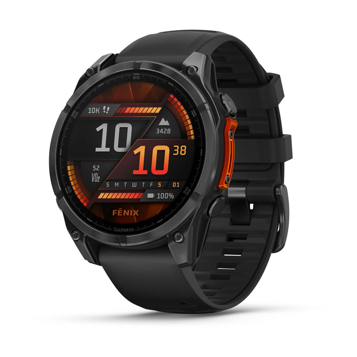 Fenix 8 – 47 mm, AMOLED slate gray with a black silicone band