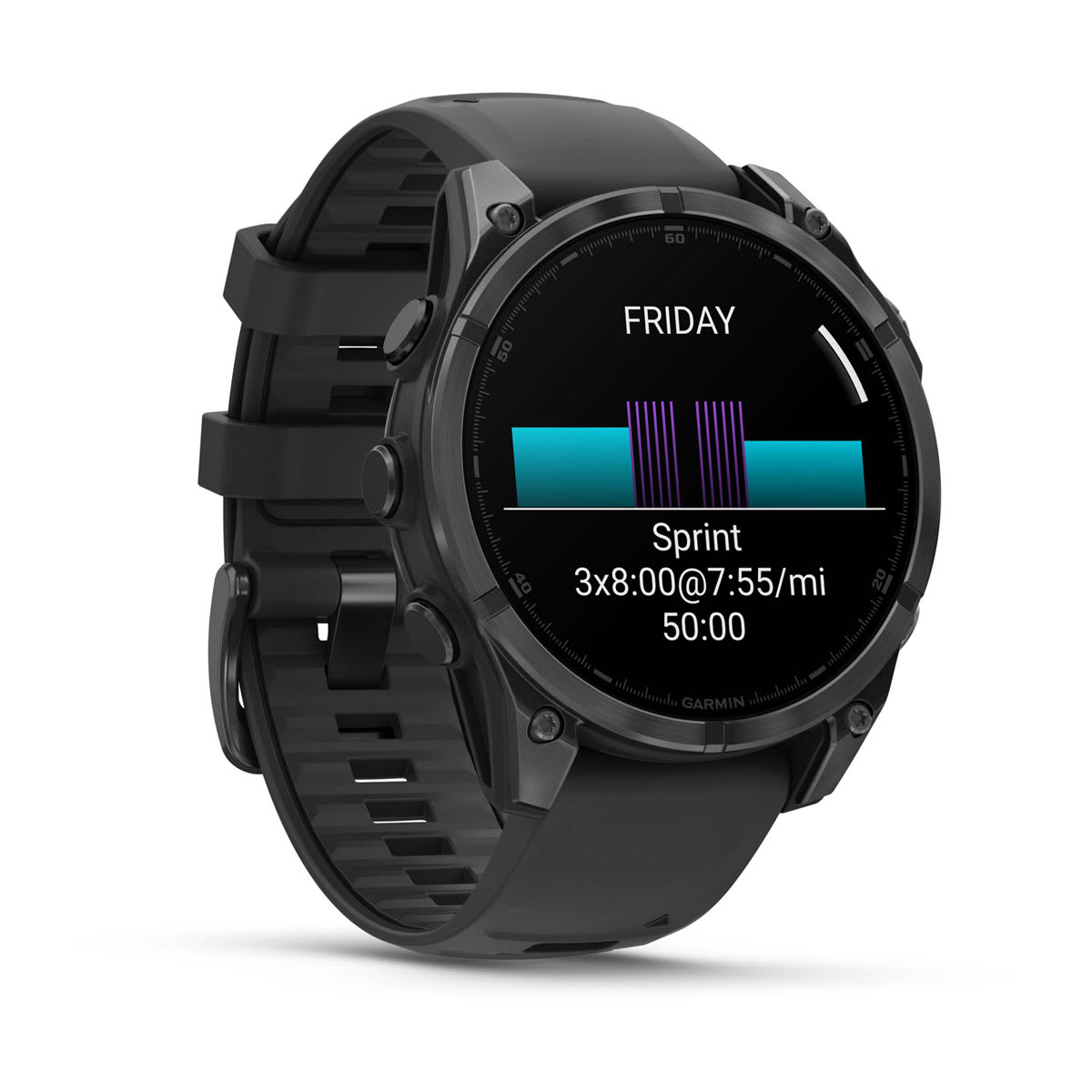 Fenix 8 – 47 mm, AMOLED slate gray with a black silicone band — фото 2
