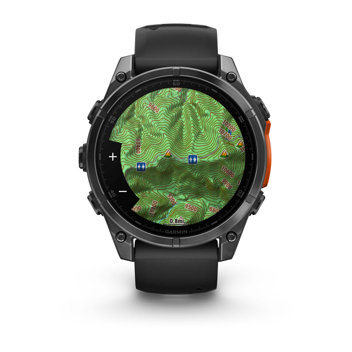 Fenix 8 – 47 mm, AMOLED slate gray with a black silicone band — фото 5