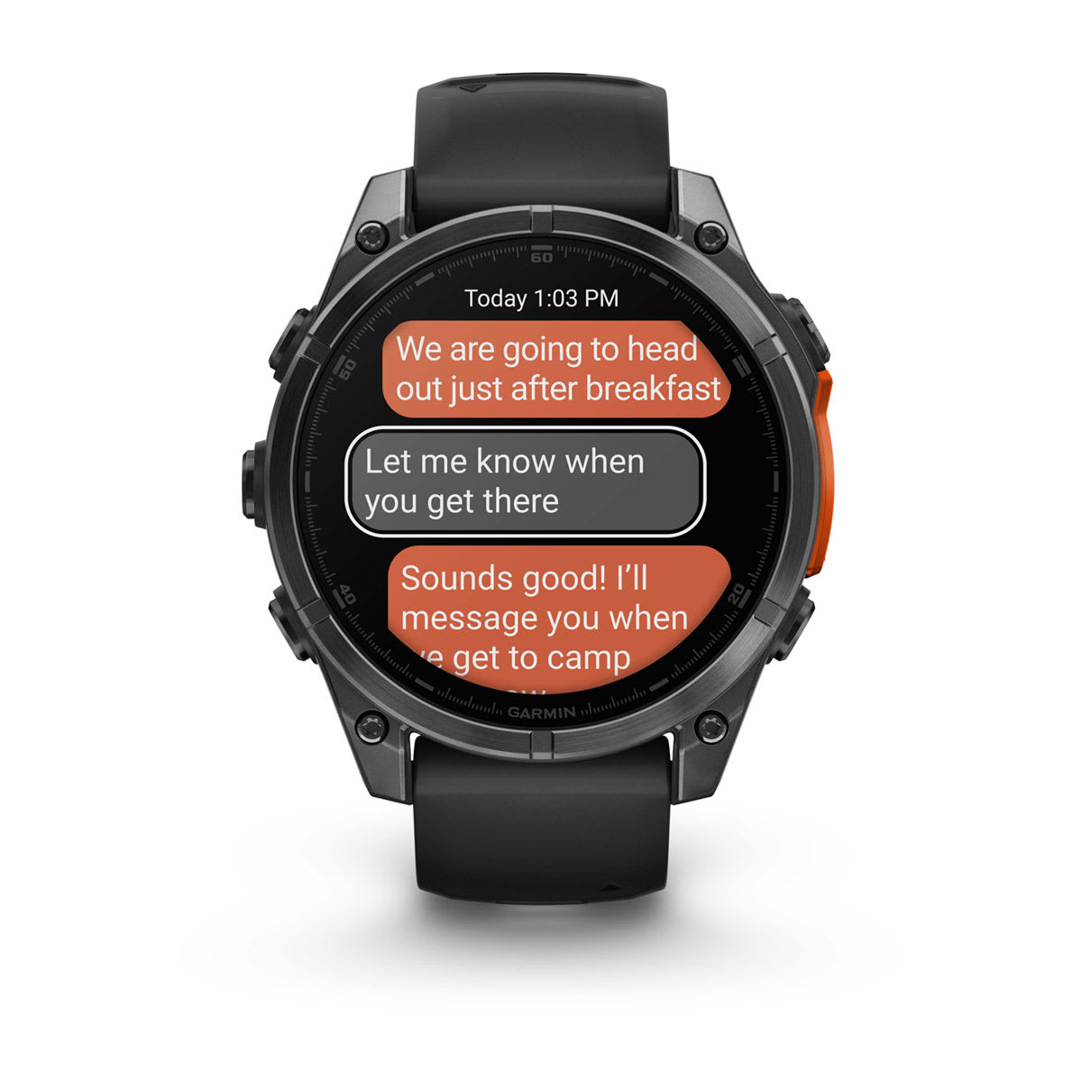 Fenix 8 – 47 mm, AMOLED slate gray with a black silicone band — фото 9