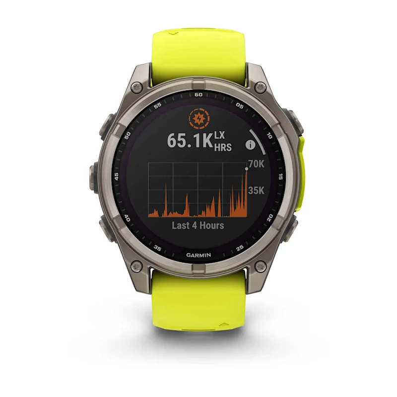 Fenix 8 – Solar Sapphire Titanium With An Amp Yellow/Graphite Silicone Band 47 mm — фото 2
