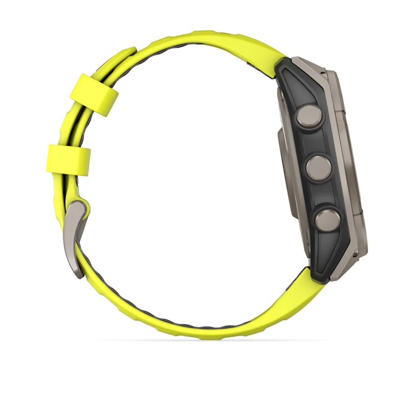 Fenix 8 – Solar Sapphire Titanium With An Amp Yellow/Graphite Silicone Band 47 mm — фото 5