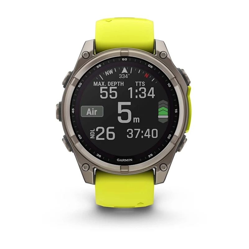 Fenix 8 – Solar Sapphire Titanium With An Amp Yellow/Graphite Silicone Band 47 mm — фото 8