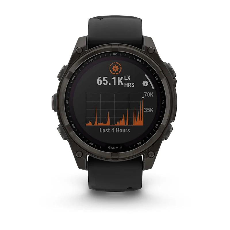 Fenix 8 – Solar Sapphire Carbon Gray DLC Titanium With Black/Pebble Gray Silicone 47 mm — фото 2