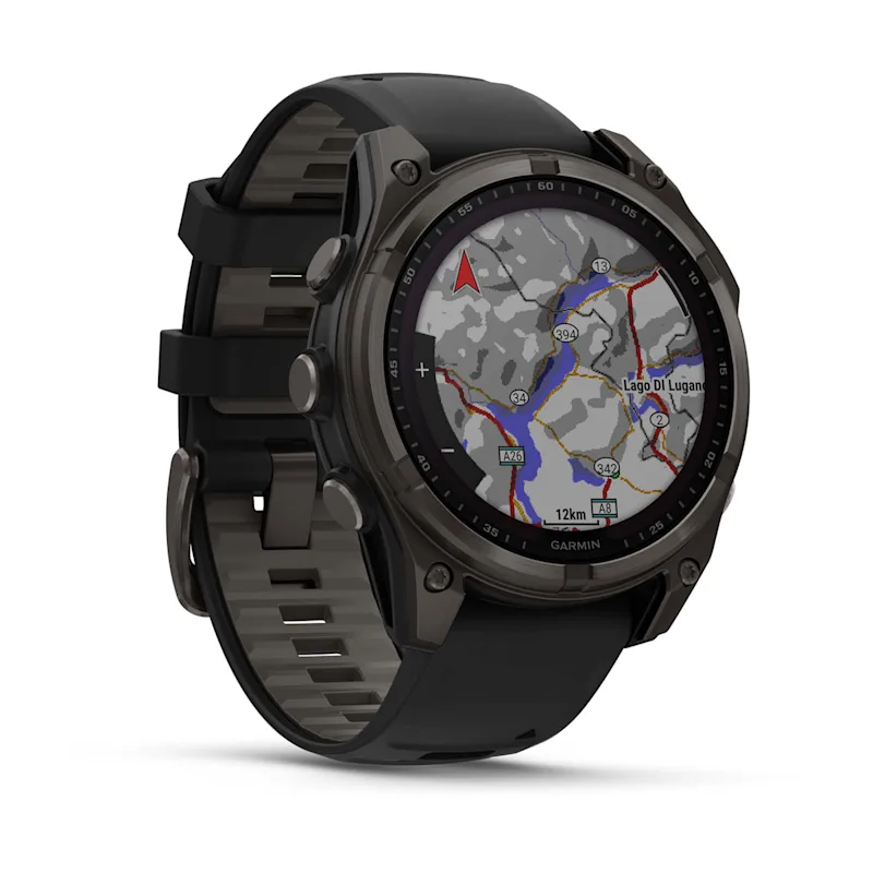 Fenix 8 – Solar Sapphire Carbon Gray DLC Titanium With Black/Pebble Gray Silicone 47 mm — фото 3